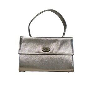 Vintage Silver Metallic Small Handbag Purse